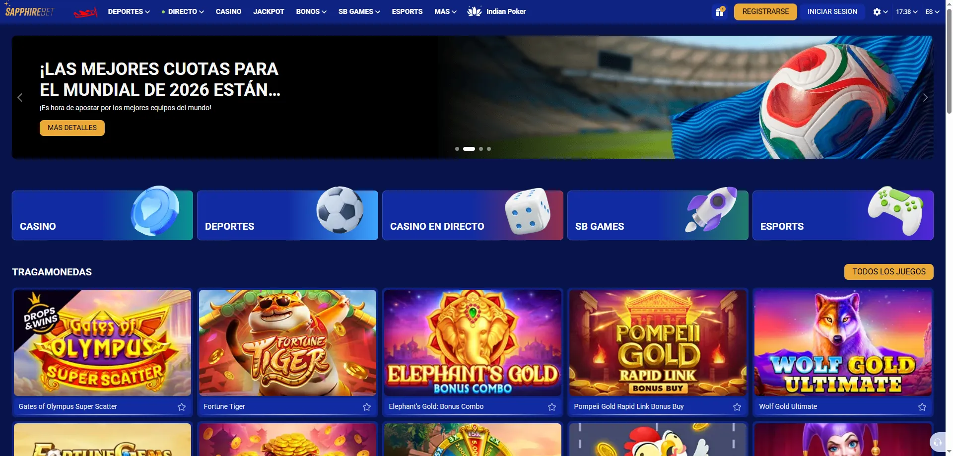 SapphireBet casino online en Per&uacute; &ndash; visi&oacute;n general de la plataforma